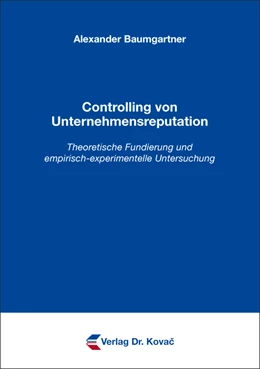 Abbildung von Baumgartner | Controlling von Unternehmensreputation | 1. Auflage | 2016 | 458 | beck-shop.de