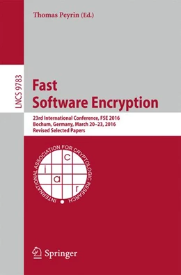 Abbildung von Peyrin | Fast Software Encryption | 1. Auflage | 2016 | beck-shop.de