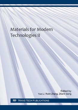 Abbildung von Li / Zhang | Materials for Modern Technologies II | 1. Auflage | 2016 | Volume 859 | beck-shop.de