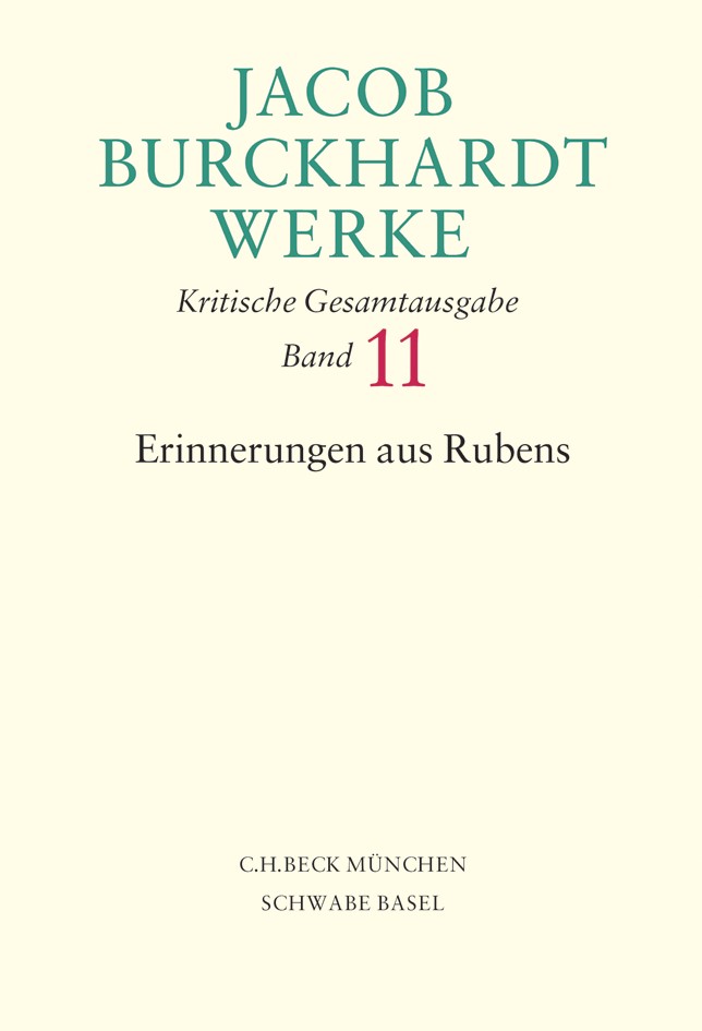 Cover: Burckhardt, Jacob, Erinnerungen aus Rubens