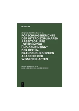 Abbildung von Münkler / Fischer | Gemeinwohl und Gemeinsinn | 1. Auflage | 2015 | beck-shop.de