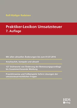 Abbildung von Radeisen | Praktiker-Lexikon Umsatzsteuer | 7. Auflage | 2016 | beck-shop.de