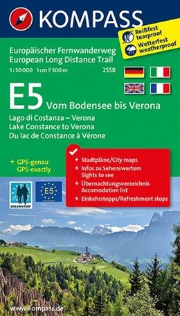 Abbildung von E 5 Bodensee bis Verona 1 : 50 000 | 2. Auflage | 2016 | beck-shop.de