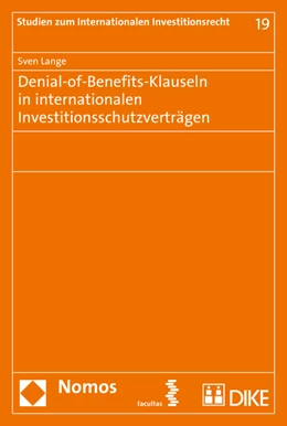 Abbildung von Lange | Denial-of-Benefits-Klauseln in internationalen Investitionsschutzverträgen | 1. Auflage | 2016 | 19 | beck-shop.de