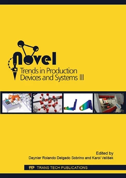 Abbildung von Delgado Sobrino / Velíšek | Novel Trends in Production Devices and Systems III | 1. Auflage | 2016 | beck-shop.de