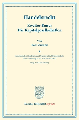 Abbildung von Wieland / Binding | Handelsrecht | 1. Auflage | 2016 | beck-shop.de