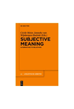 Abbildung von Meier / Wijnbergen-Huitink | Subjective Meaning | 1. Auflage | 2016 | beck-shop.de