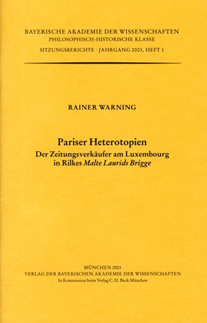 Cover: Rainer Warning, Pariser Heterotopien