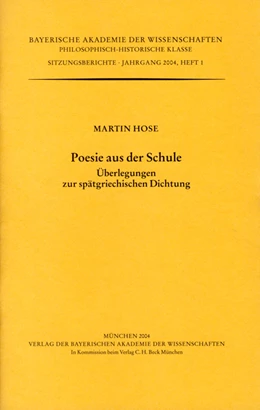 Abbildung von Hose, Martin | Poesie aus der neuen Schule | 1. Auflage | 2004 | Heft 2004/1 | beck-shop.de