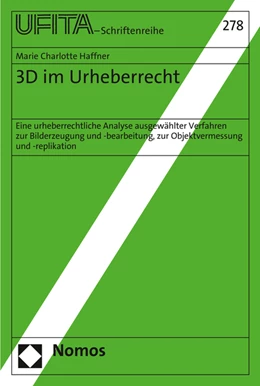 Abbildung von Haffner | 3D im Urheberrecht | 1. Auflage | 2016 | beck-shop.de