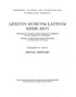 Cover: Bernhard, Michael, Lexicon Musicum Latinum Medii Aevi = Wörterbuch der lateinischen Musikterminologie des Mittelalters bis zum Ausgang des 15. Jahrhunderts = Dictionary of Medieval Latin Musical Terminology to the End of the 15th Century