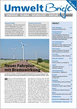 Abbildung von Walhalla Fachverlag | Zeitschrift UmweltBriefe Heft August 2016 | 1. Auflage | 2016 | beck-shop.de