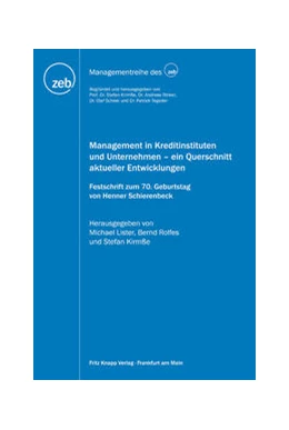 Abbildung von Lister / Rolfes | Management in Kreditinstituten und Unternehmen - ein Querschnitt aktueller Entwicklungen | 1. Auflage | 2016 | beck-shop.de