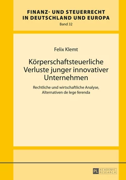 Abbildung von Klemt | Körperschaftsteuerliche Verluste junger innovativer Unternehmen | 1. Auflage | 2016 | beck-shop.de