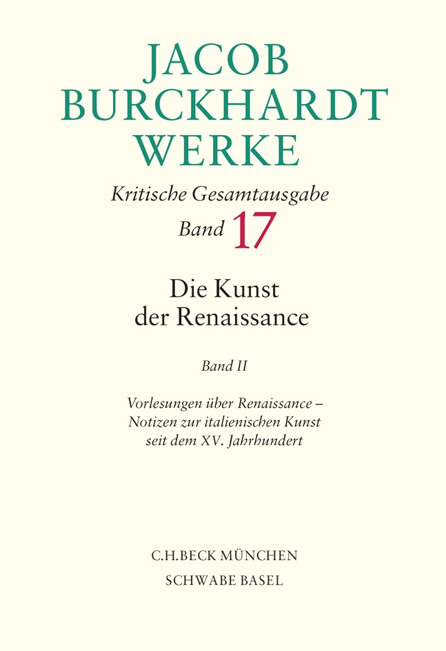 Cover: Burckhardt, Jacob, Die Kunst der Renaissance II