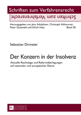 Abbildung von Dirmeier | Der Konzern in der Insolvenz | 1. Auflage | 2016 | beck-shop.de
