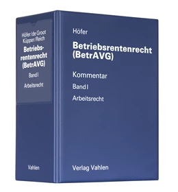 Abbildung von Höfer | Betriebsrentenrecht (BetrAVG) Leinenordner Band I Arbeitsrecht • 1 Ersatzordner (leer) | 1. Auflage | 2017 | beck-shop.de