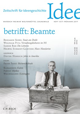 Cover:, Zeitschrift für Ideengeschichte Heft XI/1 Frühjahr 2017