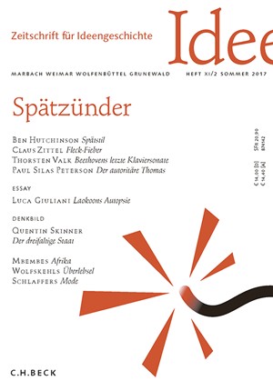 Cover: , Zeitschrift für Ideengeschichte Heft XI/2 Sommer 2017