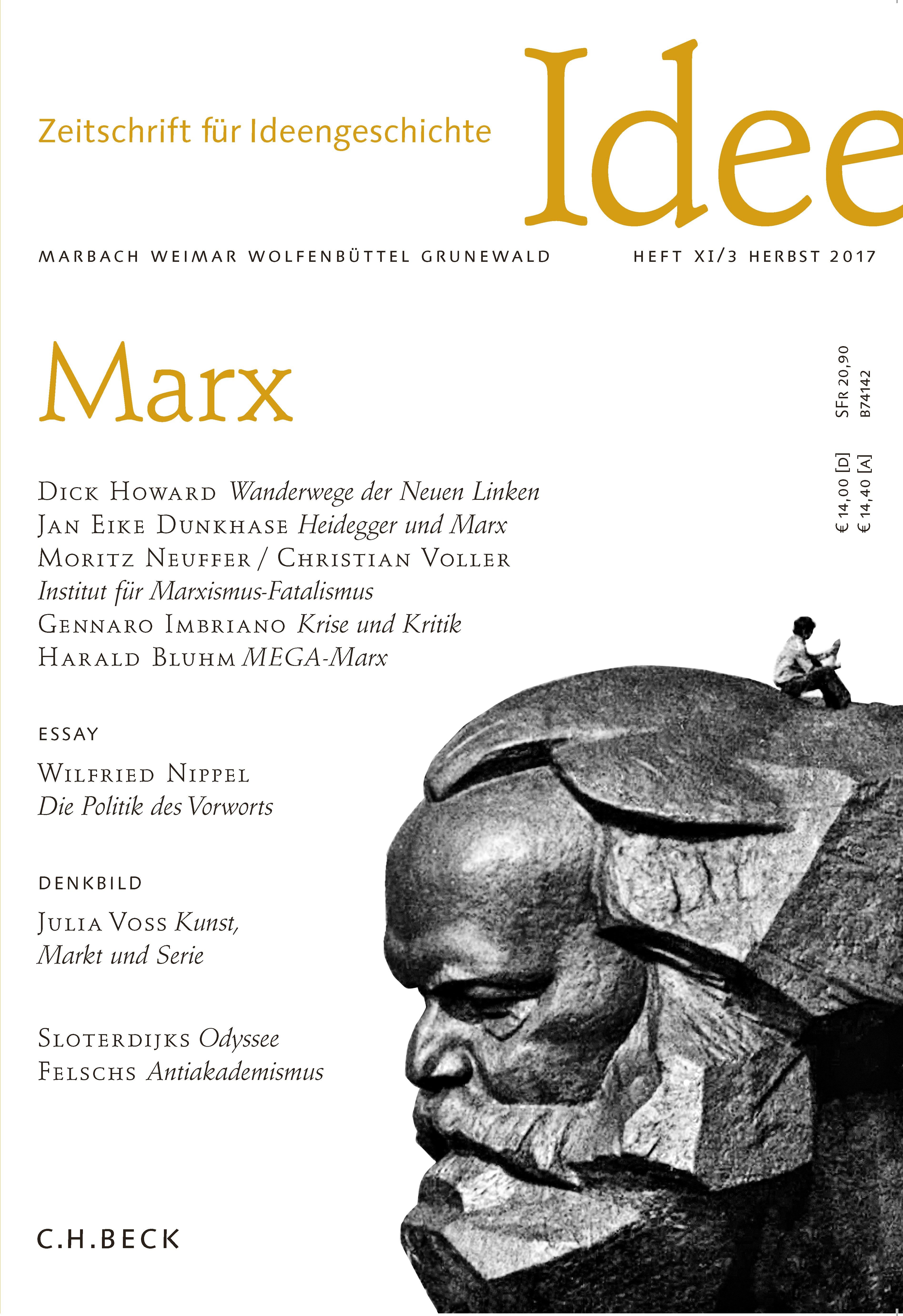 Cover:, Zeitschrift für Ideengeschichte Heft XI/3 Herbst 2017
