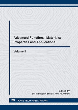 Abbildung von Inamuddin / Al-Ahmed | Advanced Functional Materials: Properties and Applications, Vol. II | 1. Auflage | 2016 | beck-shop.de