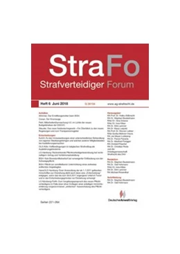 Abbildung von StraFo - Strafverteidiger Forum | 1. Auflage | 2024 | beck-shop.de