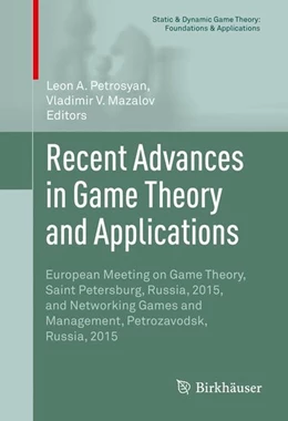 Abbildung von Petrosyan / Mazalov | Recent Advances in Game Theory and Applications | 1. Auflage | 2016 | beck-shop.de