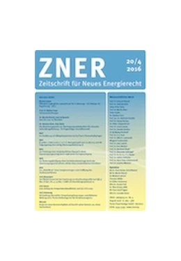 Abbildung von ZNER - Zeitschrift für Neues Energierecht | 22. Auflage | 2024 | beck-shop.de
