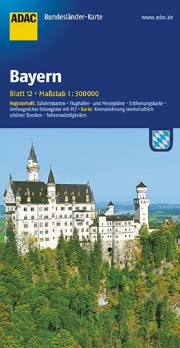 Abbildung von ADAC BundesländerKarte Deutschland 12. Bayern 1 : 300 000 | 6. Auflage | 2016 | beck-shop.de