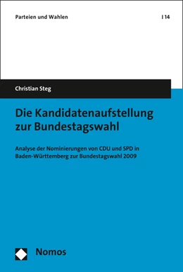 Abbildung von Steg | Die Kandidatenaufstellung zur Bundestagswahl | 1. Auflage | 2016 | 14 | beck-shop.de