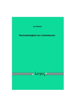 Abbildung von Balbach | Rechtswidrigkeit von Umweltzonen | 1. Auflage | 2016 | beck-shop.de