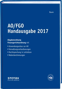 Abbildung von Baum | AO/FGO Handausgabe 2017 | 1. Auflage | 2017 | beck-shop.de
