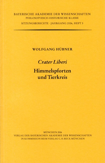 Cover: Hübner, Wolfgang / Maier, Hans, Crater Liberi