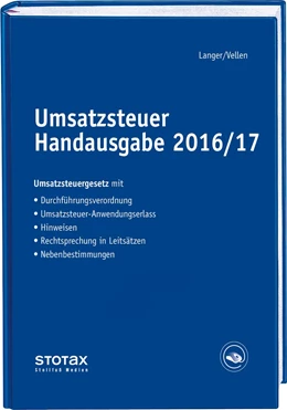 Abbildung von Langer / Vellen | Umsatzsteuer Handausgabe 2016/17 | 1. Auflage | 2017 | beck-shop.de