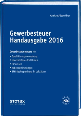 Abbildung von Karthaus / Sternkiker | Gewerbesteuer Handausgabe 2016 | 1. Auflage | 2017 | beck-shop.de