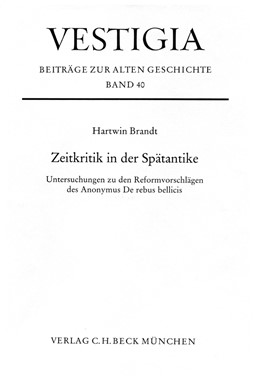 Cover: Brandt, Hartwin, Zeitkritik in der Spätantike