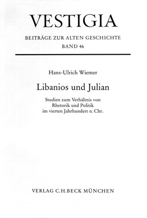 Cover: Hans-Ulrich Wiemer, Libanios und Julian