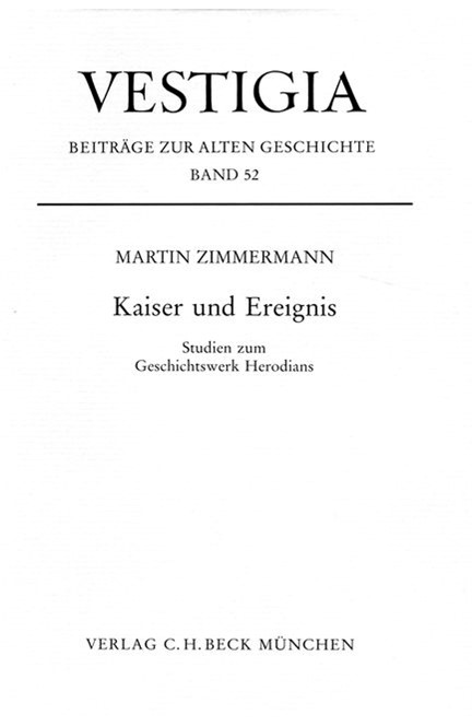 Cover: Martin Zimmermann, Kaiser und Ereignis