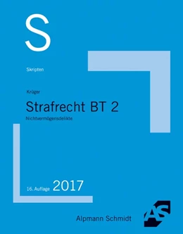 Abbildung von Krüger | Skript Strafrecht BT 2 | 16. Auflage | 2017 | beck-shop.de