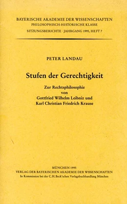 Abbildung von Landau, Peter | Stufen der Gerechtigkeit | 1. Auflage | 1996 | Heft 1995/7 | beck-shop.de