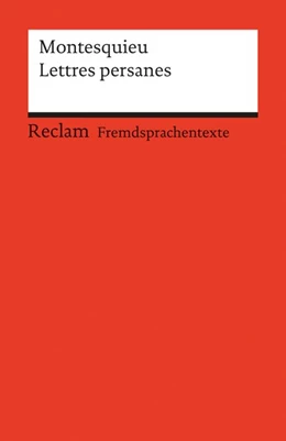 Abbildung von Montesquieu / Schlitzer | Lettres persanes | 1. Auflage | 1987 | beck-shop.de
