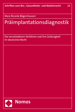 Abbildung von Bögershausen | Präimplantationsdiagnostik | 1. Auflage | 2017 | beck-shop.de