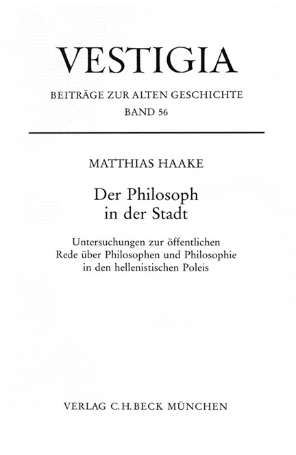 Cover: Matthias Haake, Der Philosoph in der Stadt