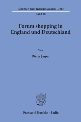 Abbildung von Jasper | Forum shopping in England und Deutschland. | 1. Auflage | 1990 | 46 | beck-shop.de