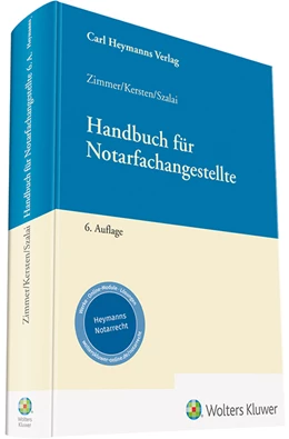 Abbildung von Zimmer / Kersten | Handbuch für Notarfachangestellte | 6. Auflage | 2019 | beck-shop.de