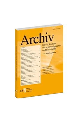 Abbildung von Archiv für das Studium der neueren Sprachen und Literaturen | 173. Auflage | 2024 | beck-shop.de