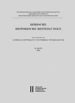 Abbildung von Gottsmann / Winkelbauer | Römische Historische Mitteilungen / Römische Historische Mitteilungen 58 Band 2016 | 1. Auflage | 2016 | beck-shop.de