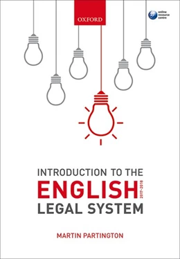 Abbildung von Partington | Introduction to the English Legal System 2017-2018 | 12. Auflage | 2017 | beck-shop.de