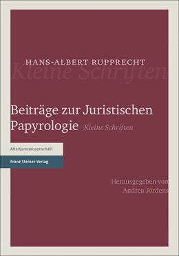Abbildung von Rupprecht / Jördens | Beiträge zur Juristischen Papyrologie | 1. Auflage | 2017 | beck-shop.de