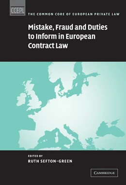 Abbildung von Sefton-Green | Mistake, Fraud and Duties to Inform in European Contract Law | 1. Auflage | 2009 | beck-shop.de
